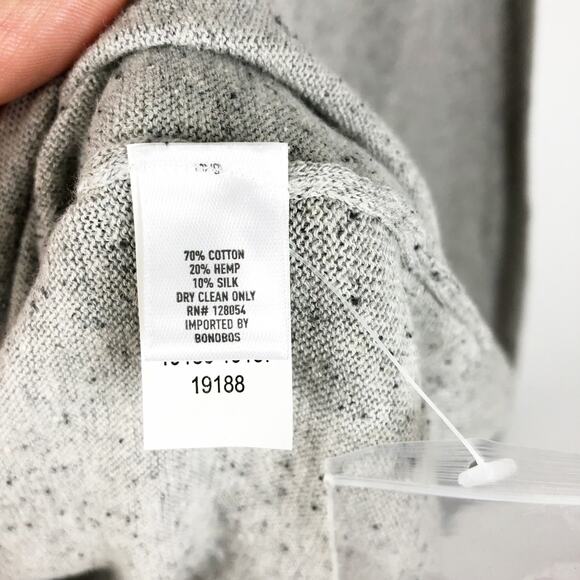 Bonobos Mens Henley Pullover Sweater XXL Shell Grey Hemp Silk Long Sleeve NWT - Picture 5 of 8